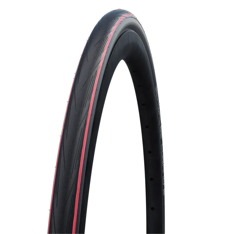 Schwalbe Lugano II Tyre - Active Fold Red Stripes 700x23c 700x25c