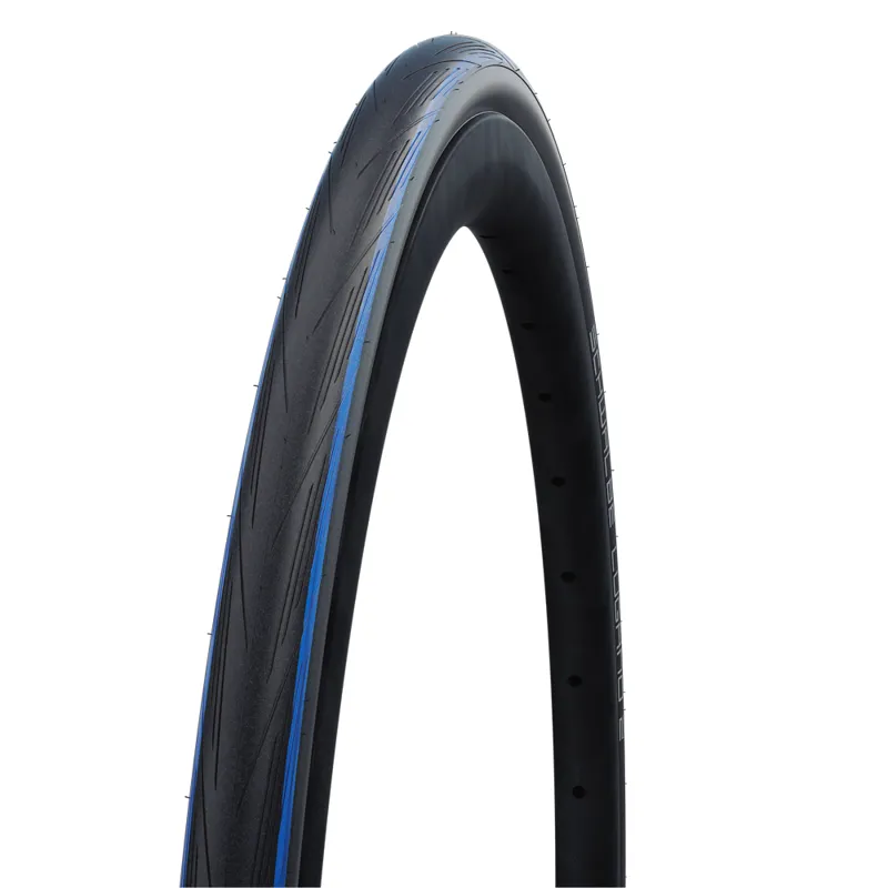 Schwalbe Lugano II Tyre - Active Fold Blue Stripes 700x23c 700x25c