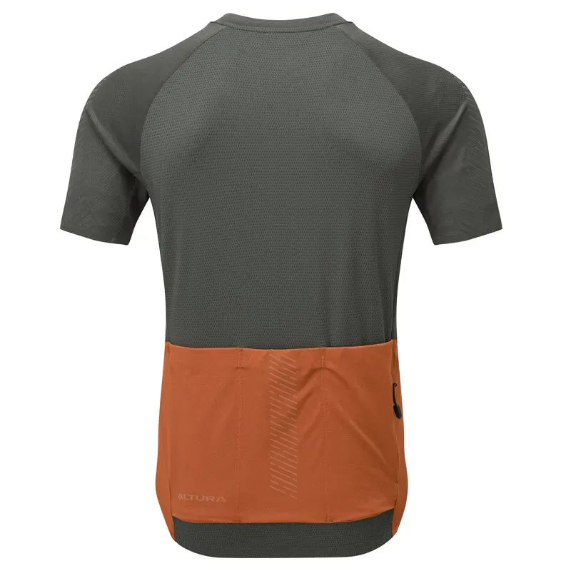 Altura Endurance Short Sleeve Cycling Jersey in Carbon/Rust-2