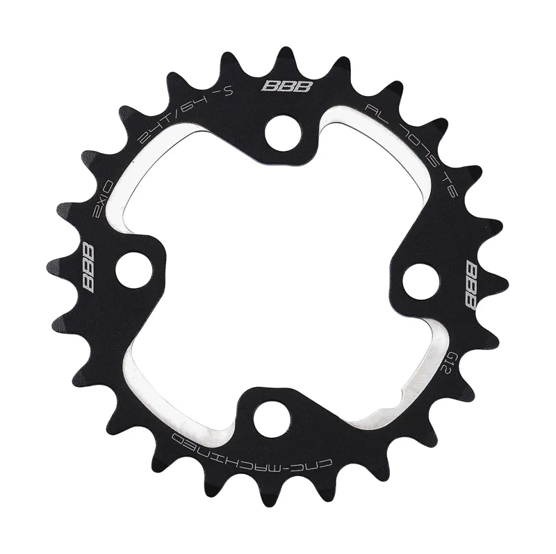 BBB MTBgear 24t 64BCD 2x10 Shimano XT Chainring in Black