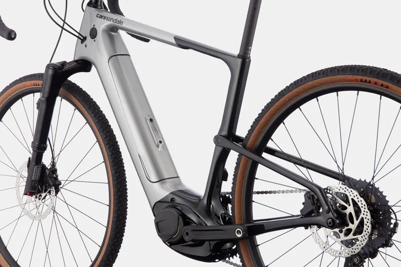 2021 Cannondale Topstone Neo Carbon Lefty 3 eGravel Bike in Silver-3