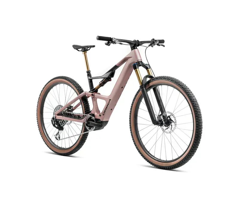 Orbea Rise Lt M-Team 420Wh E-Mountain Bike In Desert Rose/Carbon Raw Matt-1