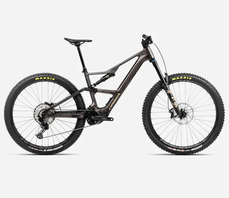 Orbea Rise Lt M20 420Wh E-Mountain Bike In Cosmic Carbon View/Golden Sand Gloss
