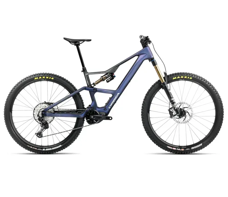 Orbea Rise Lt M10 420Wh E-Mountain Bike In Tanzanite Carbon View/Carbon Raw Matt