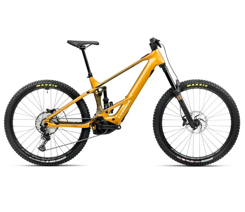 Orbea Wild H20 E-Mountain Bike In Bumblebee Yellow/Metallic Olive Green Gloss