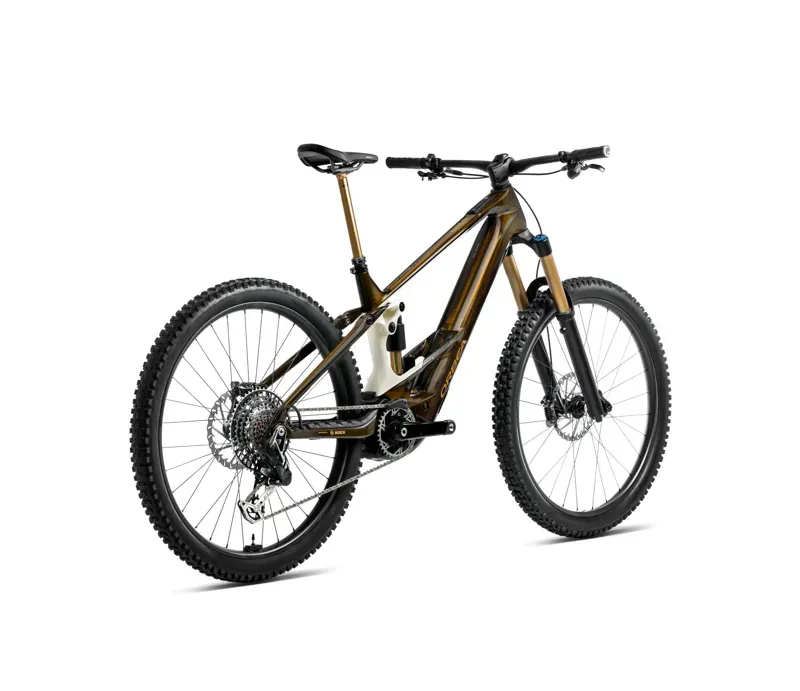 Orbea Wild M-Ltd E-Mountain Bike In Caramel Carbon View Gloss/Cream White Matt-2