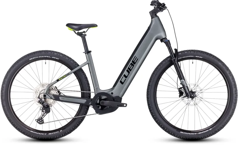 Cube Reaction Pro 750 Hybrid Bike in Grey/Green-1